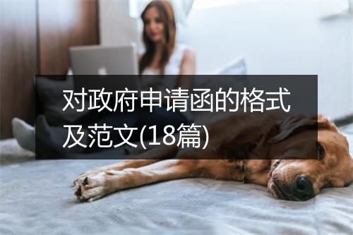 对政府申请函的格式及范文(18篇)