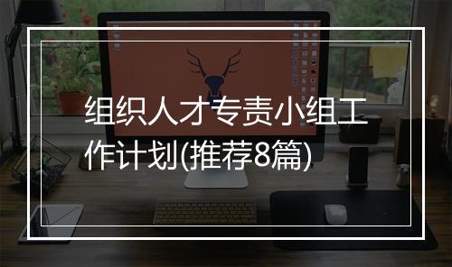 组织人才专责小组工作计划(推荐8篇)