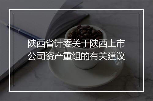 陕西省计委关于陕西上市公司资产重组的有关建议