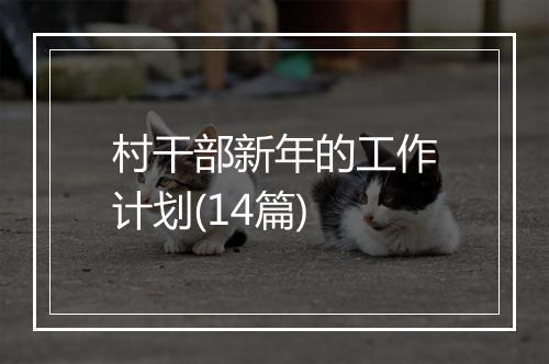 村干部新年的工作计划(14篇)