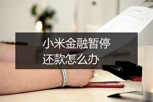 小米金融暂停还款怎么办
