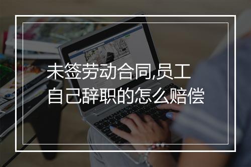 未签劳动合同,员工自己辞职的怎么赔偿