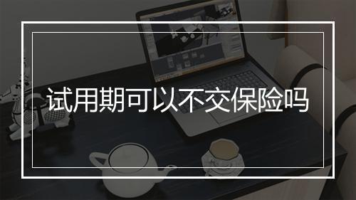 试用期可以不交保险吗