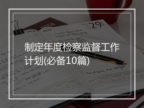制定年度检察监督工作计划(必备10篇)