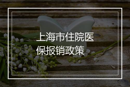 上海市住院医保报销政策