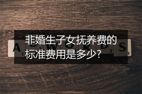 非婚生子女抚养费的标准费用是多少?
