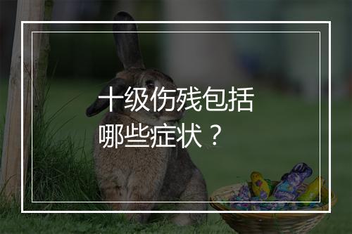 十级伤残包括哪些症状？