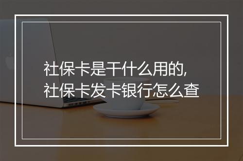 社保卡是干什么用的,社保卡发卡银行怎么查