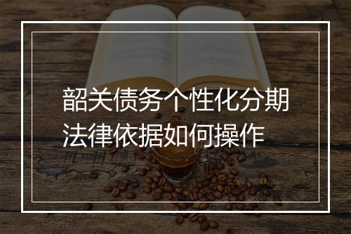 韶关债务个性化分期法律依据如何操作