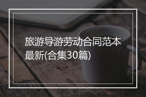 旅游导游劳动合同范本最新(合集30篇)