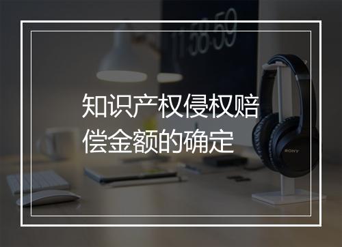 知识产权侵权赔偿金额的确定