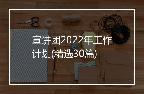 宣讲团2022年工作计划(精选30篇)