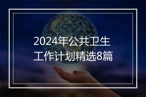 2024年公共卫生工作计划精选8篇