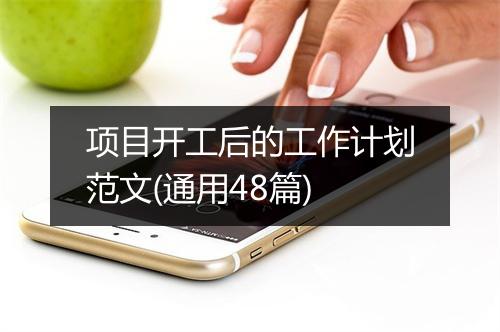 项目开工后的工作计划范文(通用48篇)