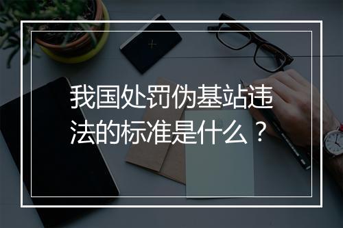 我国处罚伪基站违法的标准是什么？