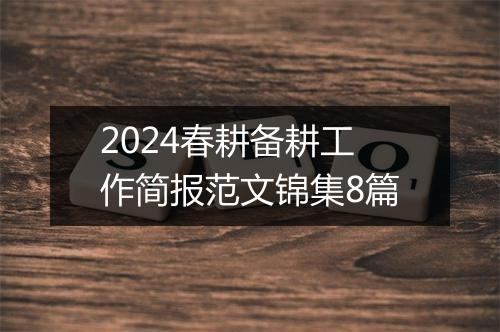 2024春耕备耕工作简报范文锦集8篇