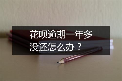花呗逾期一年多没还怎么办？