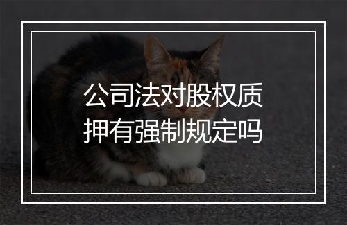 公司法对股权质押有强制规定吗