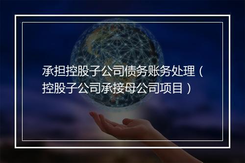 承担控股子公司债务账务处理（控股子公司承接母公司项目）