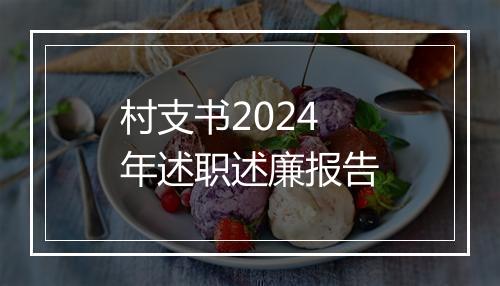 村支书2024年述职述廉报告