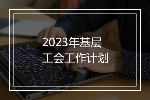 2023年基层工会工作计划