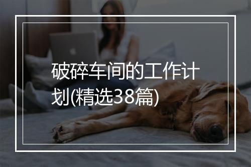破碎车间的工作计划(精选38篇)