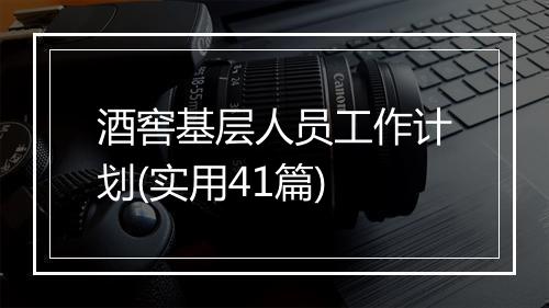 酒窖基层人员工作计划(实用41篇)