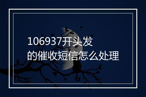 106937开头发的催收短信怎么处理