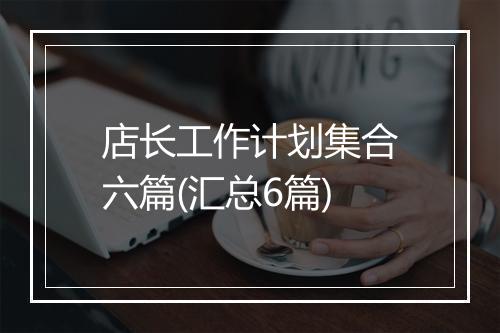 店长工作计划集合六篇(汇总6篇)