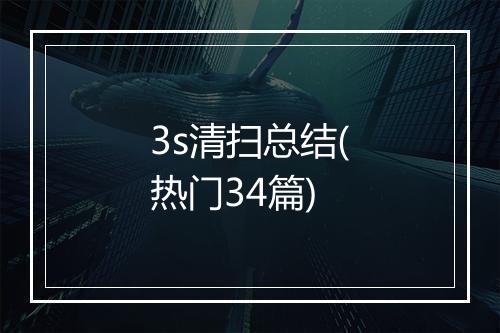 3s清扫总结(热门34篇)