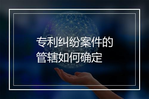 专利纠纷案件的管辖如何确定