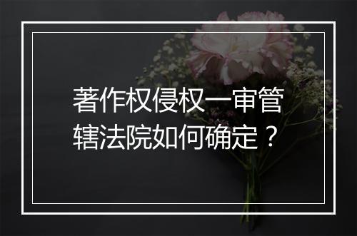 著作权侵权一审管辖法院如何确定？