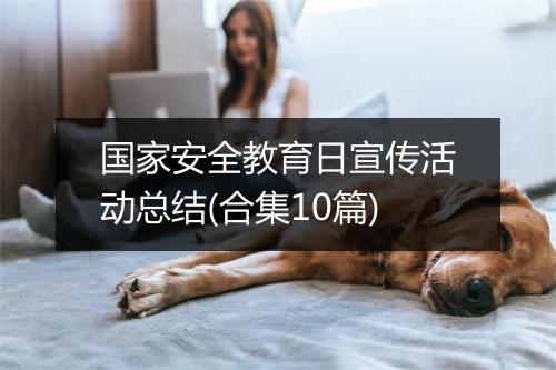 国家安全教育日宣传活动总结(合集10篇)