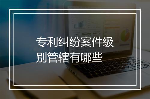 专利纠纷案件级别管辖有哪些