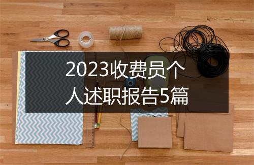 2023收费员个人述职报告5篇