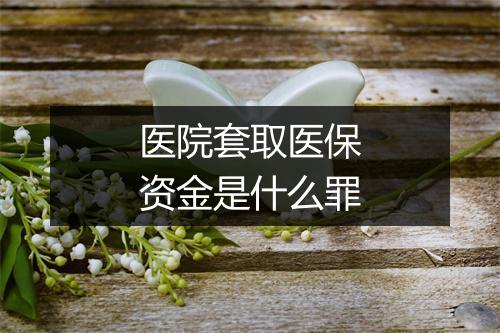 医院套取医保资金是什么罪
