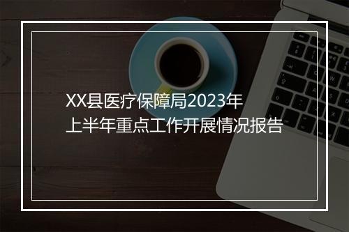 XX县医疗保障局2023年上半年重点工作开展情况报告