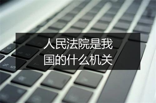 人民法院是我国的什么机关