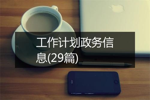 工作计划政务信息(29篇)