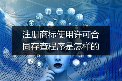 注册商标使用许可合同存查程序是怎样的