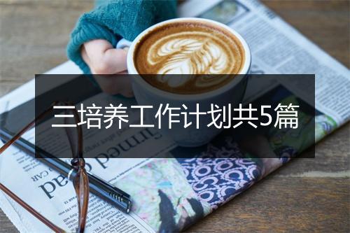 三培养工作计划共5篇