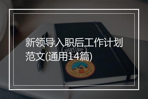 新领导入职后工作计划范文(通用14篇)