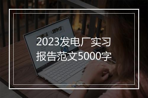 2023发电厂实习报告范文5000字