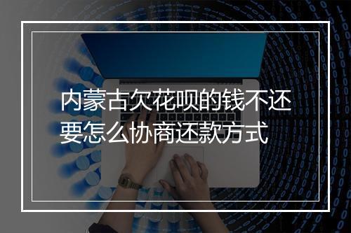 内蒙古欠花呗的钱不还要怎么协商还款方式