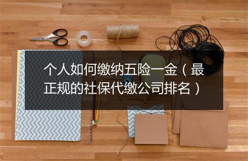 个人如何缴纳五险一金（最正规的社保代缴公司排名）