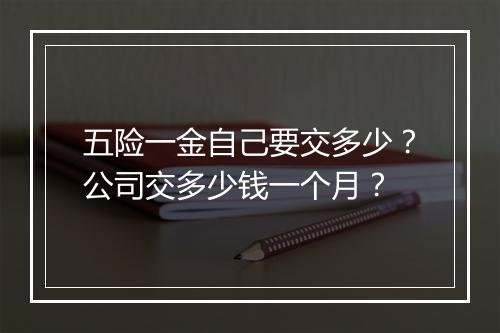 五险一金自己要交多少？公司交多少钱一个月？