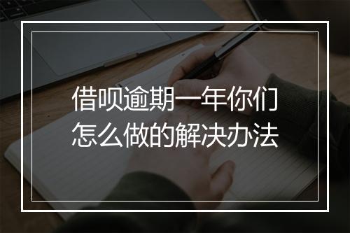 借呗逾期一年你们怎么做的解决办法