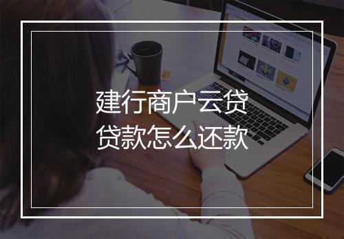 建行商户云贷贷款怎么还款