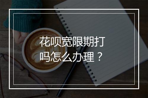 花呗宽限期打 吗怎么办理？