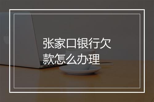 张家口银行欠款怎么办理